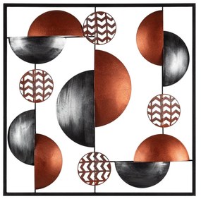 Decoratiune de perete Metal Aurora, Multicolor, 55x0,08x55 cm