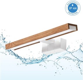 Brilagi - Iluminare LED pentru oglindă de baie 3-în-1 WOODY MIRROR LED/8W/230V IP44 alb/stejar cireș
