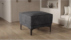 Taburet gri antracit cu tapițerie din imitație de piele Copenhagen – Scandic