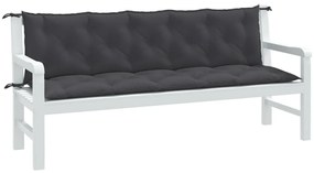vidaXL Pernă bancă de grădină 2 buc melanj antracit 180x50x7 cm textil