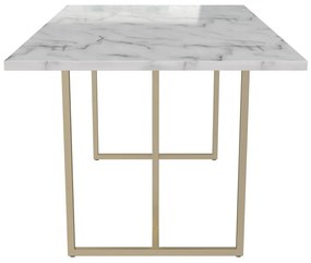 Masă de dining cu aspect de marmură 90x160 cm Astor – CosmoLiving by Cosmopolitan