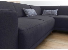 Colțar gri antracit extensibil/cu spațiu de depozitare (cu colț pe partea dreaptă/în formă de ”L”) Classy Sophie – Miuform