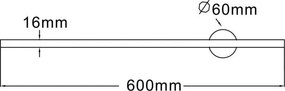 Aplica de perete LED pivotanta design liniar TROY 60cm