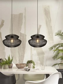 Lustra/Pendul eco din ratan Zanzibar round 40cm, bl