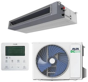 Aparat de aer conditionat pentru conducte AUX AUMD-H24/NDR3HM2B + AL-H24/NDR3HB2(U), 24000 BTU, 45 m², R-32, Alb