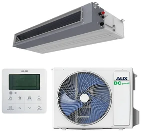 Aparat de aer conditionat pentru conducte AUX AUMD-H24/NDR3HM2B + AL-H24/NDR3HB2(U), 24000 BTU, 45 m², R-32, Alb