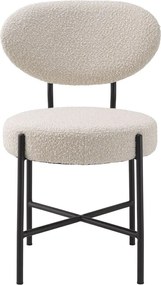 Set de 2 scaune design LUX Vicq, boucle crem 115034 HZ