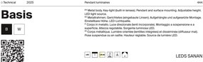 Lustra LED ajustabila design liniar tehnic BASIS alb