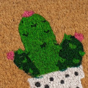 Covoraș de intrare din fibre de nucă de cocos 25x75 cm Cactus – Casa Selección