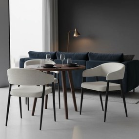 Fotoliu de sufragerie design, gri deschis/negru, NIZAR TYP 2
