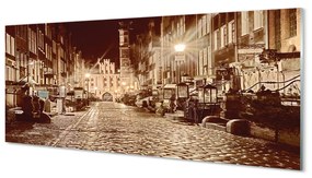 Tablouri acrilice Gdańsk oraș vechi de noapte
