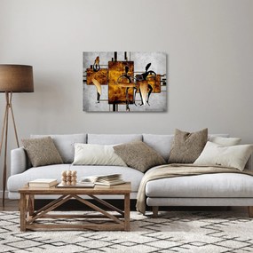 Tablou pe sticlă - Motiv cultura africană (70x50 cm)