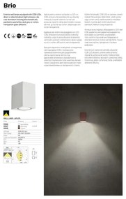 Redo 90528 - Aplica de perete LED pentru exterior BRIO, 6W, 230V, 3000K, IP54, maro