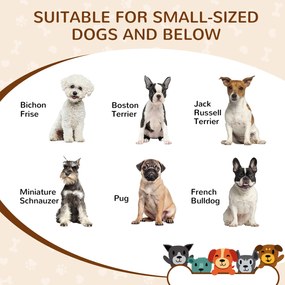 PawHut Cușcă pentru Câini, din Lemn și Deschideri în Formă de Lăbuță, Inimă și Os, Culcuș, Stejar | Aosom Romania