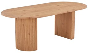 Masă de dining cu aspect de lemn de plop 100x210 cm Boavista – House Nordic