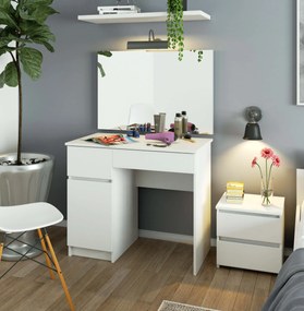Masă de toaletă Parijat  (Alb) (cu oglindă) (S). 1069449
