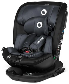 Lionelo - Scaun auto pentru copii rotativ cu bază BASTIAAN i-Size 40-150 cm Gri Stone
