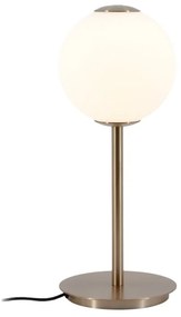 Veioză alămie LED cu intensitate reglabilă din metal cu abajur din sticlă (înălțime 37 cm) Audrey Table – UMAGE