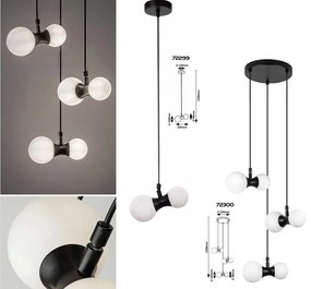 Lustra moderna cu 3 pendule Lition