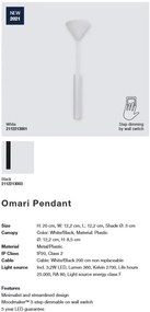 Pendul design modern, 3-Step MOODMAKER OMARI negru 2112213003 NL