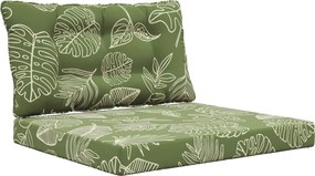 vidaXL Perna pentru canapea de exterior 2 pcs Design cu frunze