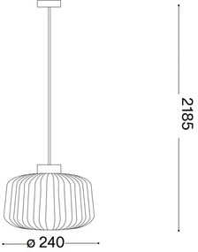 Lustră pe cablu Ideal Lux MINT 1xE27/60W/230V d. 24 cm transparent