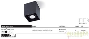 Plafoniera design modern minimalist TECTO-1 alba 63270