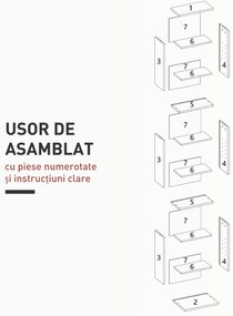 HOMCOM Unitate de Stocare pentru 260 de CD-uri/120 de DVD-uri - Alb | Aosom Romania