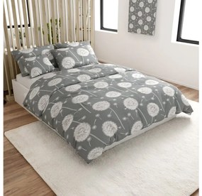 Lenjerie de pat din crep DANDELION BLEND gri cu buzunar hotelier Dimensiune lenjerie de pat: 70 x 90 cm | 140 x 200 cm