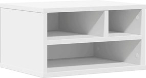 vidaXL Suport imprimantă, alb, 40x32x22,5 cm, lemn prelucrat