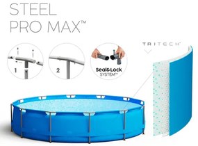 Piscina rotunda cu cadru metalic Bestway Steel Pro Max 427x107cm, 11 in 1, toate accesoriile incluse