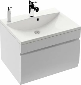 Set dulap suspendat si lavoar compozit Oristo Horyzont mdf alb 60 cm