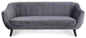 Canapea Elite Velvet, trei locuri, gri
