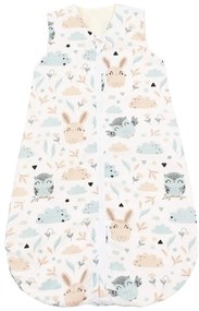 Sac de dormit bebe de vara din bumbac 100% 0-3 luni Kidizi Forest Friends, 0.5 tog