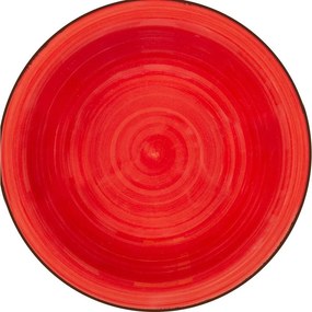 Lamart LT9095 farfurie adâncă din ceramică Happy,diametru 21,5 cm, roșie