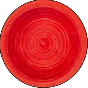Lamart LT9095 farfurie adâncă din ceramică Happy,diametru 21,5 cm, roșie