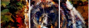 Tablou - Urs,pictură (cu ceas) (90x30 cm)