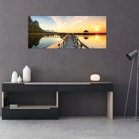 Tablou ponton din lemn (120x50 cm), în 40 de alte dimensiuni noi