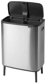 Coș de gunoi argintiu mat de reciclat/cu senzori de atingere din oțel 60 l Bo Touch Bin Hi – Brabantia