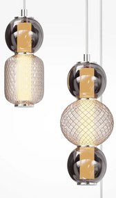 Lustra LED suspendata design modern decorativ Drop 3L crom