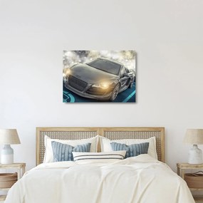 Tablou pe sticlă cu Audi - gri (70x50 cm)