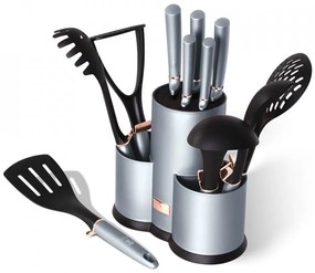 Set cutite otel inoxidabil si ustensile de bucatarie (12 piese) Moonlight Edition Berlinger Haus BH 6251
