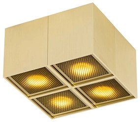 Spot de design auriu cu 4 lumini - Qubo Honey