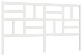 818206 vidaXL Tăblie de pat, alb, 186x4x104 cm, lemn masiv de pin