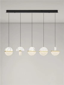 Lustra decorativa liniara cu 5 pendule LED 3000K DORIN