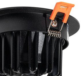 Spot integrat negru 9,5 cm cu LED 1300 lm reglabil IP23 - Gaius
