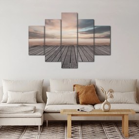 Tablou - Pier la apus de soare (150x105 cm)