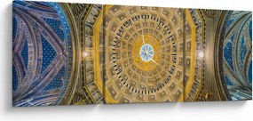 Tablou cu tavanul bisericii Siena (cu ceas) (90x30 cm)
