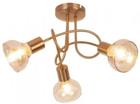Lustra aplicata design modern Holly 3L auriu/amber