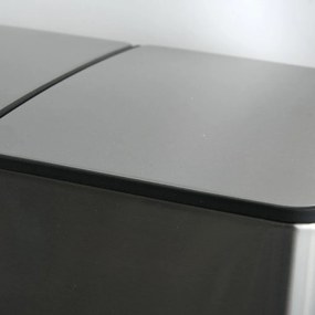 Coș de gunoi argintiu mat pentru reciclare/cu pedală 2x20 l din oțel Aliya – Spirella